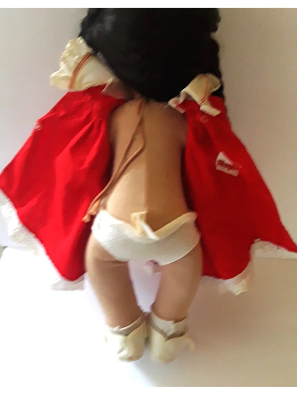 Vintage Stupsi West Germany Girl Cloth Doll Red Dress 17